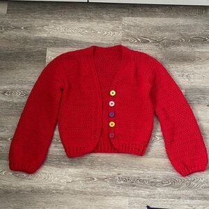 Chunky Hand Crocheted Women's Cardigan